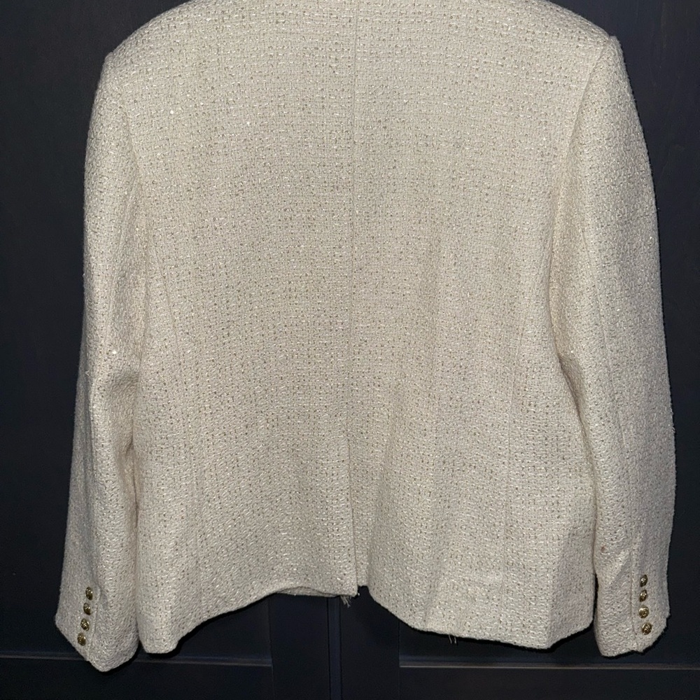 Vici Cream Double-Breasted Tweed Jacket - Picture 10 of 12